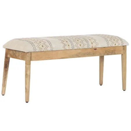 Bench Home ESPRIT Beige Multicolour Mango wood 113 X 35 X 45 CM